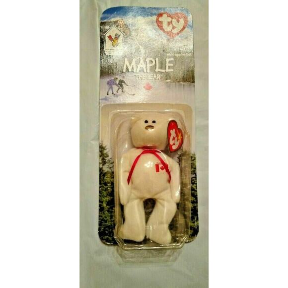 Ty Beanie Babies Maple The Bear w Errors NIB McDonalds Charities Rare & Retired - Picture 1 of 8